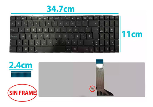 Teclado Asus X502/x502c/x502ca/s500/s500c/s500ca Sinframe Sp