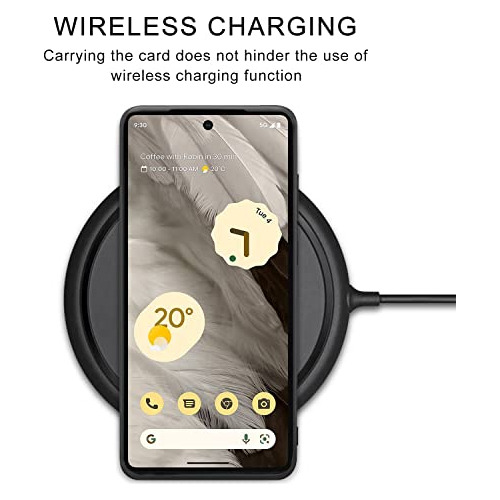 Funda Para Google Pixel 7a Cafe Delgada Pu Piel Sintetica