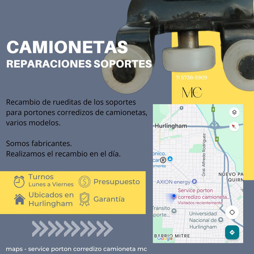 Rodillo Guía Reparamos Soportes Mercedes Vito Central E Inf