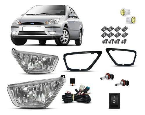 Kit Farol Milha Auxiliar Ford Focus 2004 2005 06 07 08 Friso