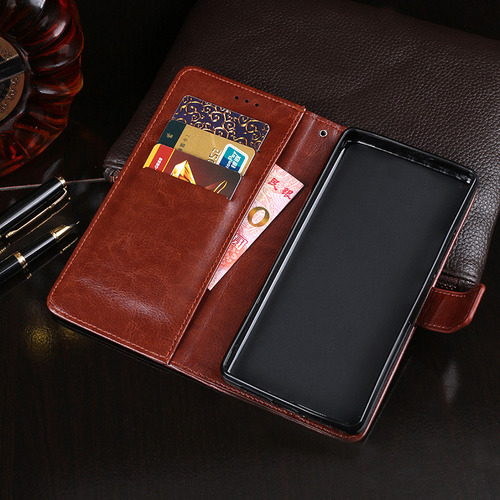 Capa Flip Couro Oukitel C33 Slot Para Cartão