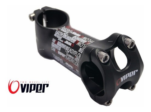 Suporte Mesa Guidão Viper Easyflow 90mm +17º Xc  Mtb Preto