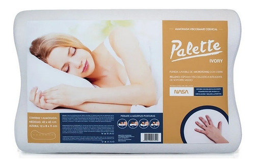 Almohada Palette Viscosmart Cervical 40cm X 60cm Terapéutica