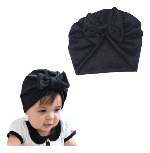 Touca Gorro Turbante Com Laço Infantil Bebê Menina Rn A 06 M