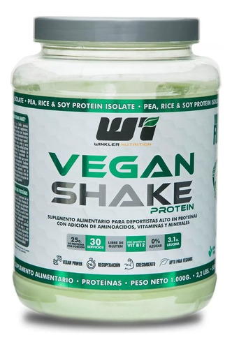 Proteina Vegan Shake 1 Kg 30 Sv Caramelo - Winkler Nutrition
