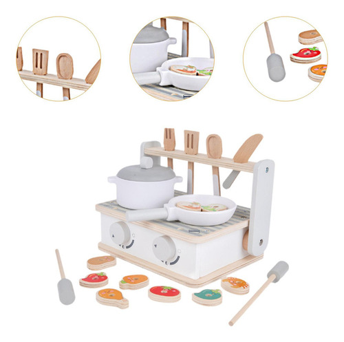 Cozinha De Brinquedo De Madeira, Mini Cozinha E