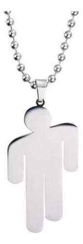 Colar Billie Eilish Blohsh Necklace Prateado