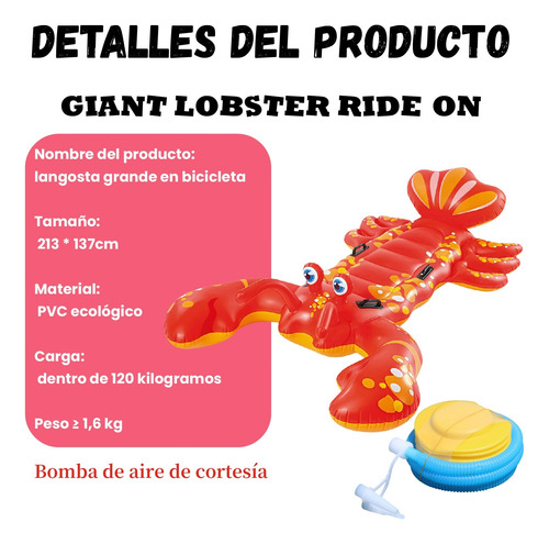 Flotador Inflable Cangrejo De Río Alberca Niños Y Adultos