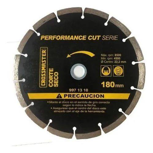 Disco Diamantado Seco 230mm Corte Seco Crossmaster