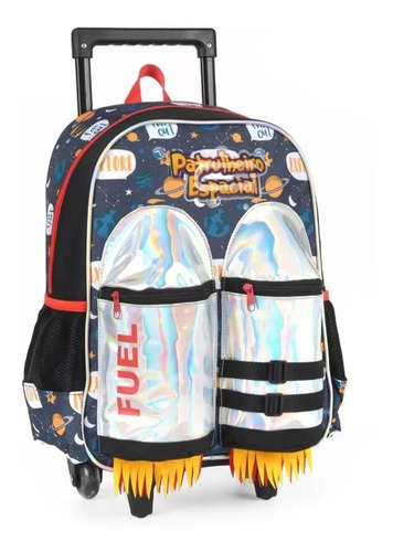 Mochila Escolar Infantil Patrulheiro Espacial Rodinha Grande