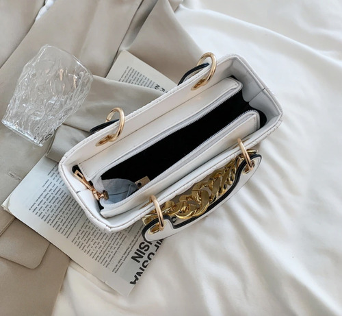 Imagen 5 de 7 de Bolsa Coreana Con Correa Crossbody Bandolera Blanca