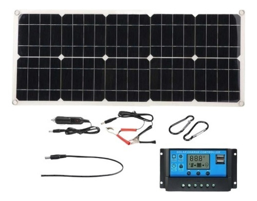 100w Panel Solar 50a Controlador Lcd 12v Cargador De Batería