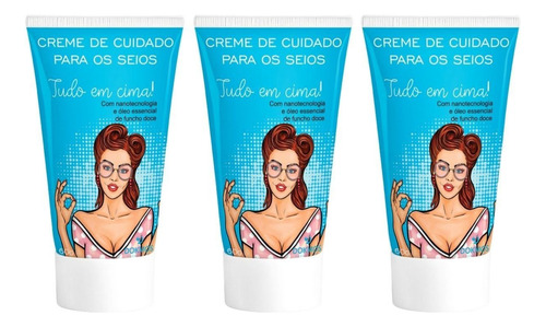  Kit 3 Creme Empina E Aumenta E Hidrata Os Seios Dokmos 60g