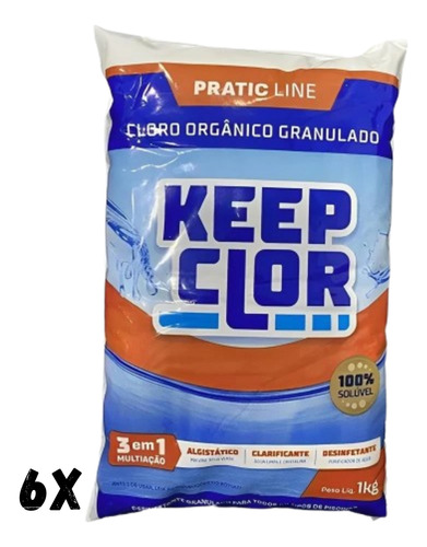 Kit Com 6 Keepclor Dicl 40% Pratic Line Saco 1kg