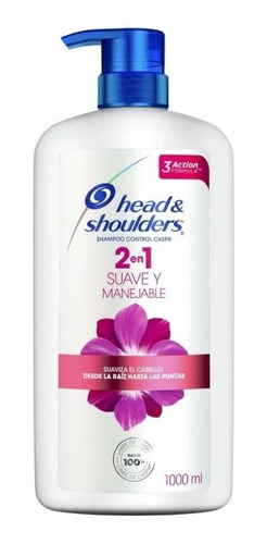 Shampoo Head & Shoulders 2 En 1 Suave Y Manejable 1 L