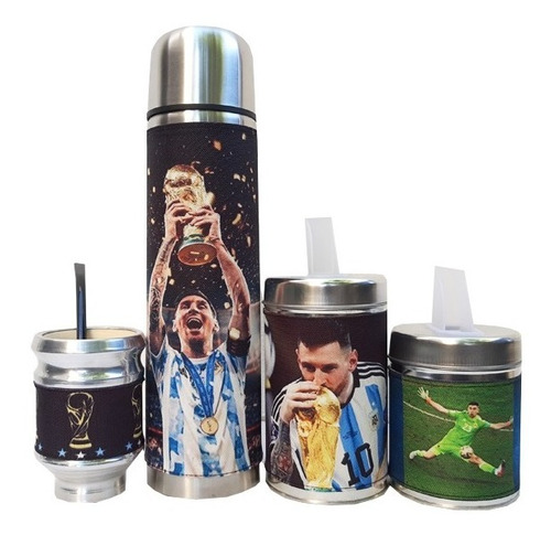 Set Matero, Kit De Mate La Scaloneta Campeones Del Mundo S/b