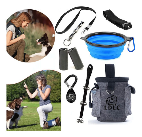 6 Set Entrenamiento Para Perro Clicker/timbre/cuenco/silbato