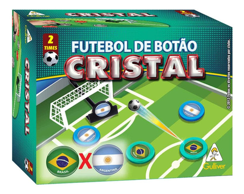 Futebol Botão Cristal 2 Times Brasil X Argentina Gulliver