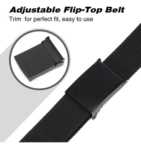 Zt Cinturón Casual Hombre Cinto Elástico Nylon Con Hebilla