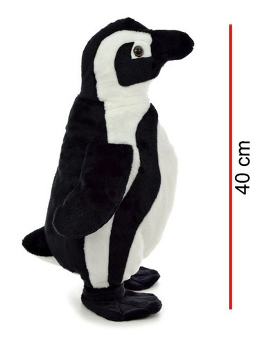 Imagen 4 de 4 de Peluche Animal Pingüino Real Parado 40 Cm.