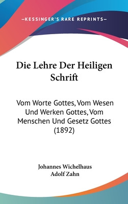 Libro Die Lehre Der Heiligen Schrift: Vom Worte Gottes, V...