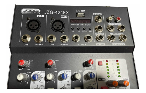 Mezcladora De 4ch Con Efectos, Usb Bluetooth Jzg-424fx