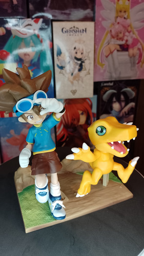 Figura Digimon Adventure Taichi Y Agumon 15cm