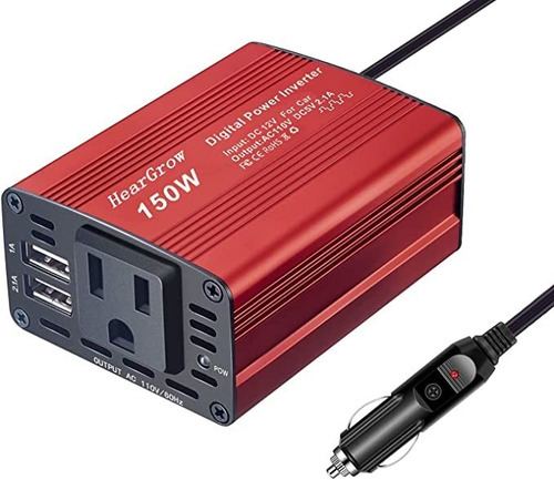 150w Inversor De Corriente De Coche Dc 12v A 110v Ac Conver.