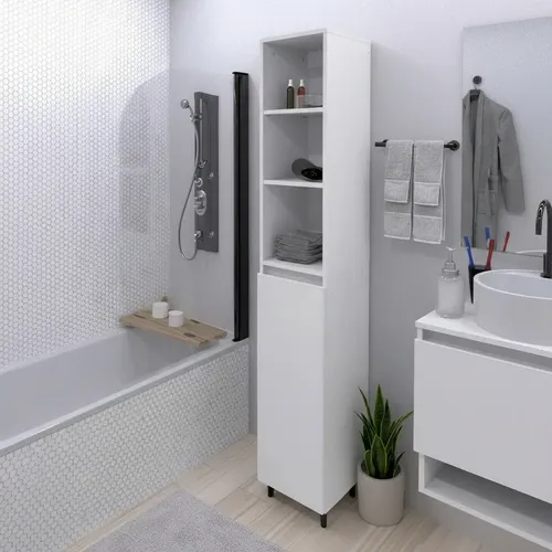Organizador 1 puerta BT2 Centro Estant blanco Alto 180 x Ancho 30 cm