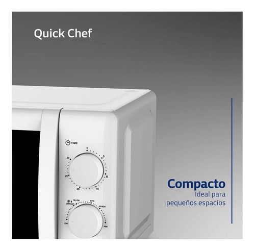 Microondas Bgh B120m20 Mecánico Quick Chef Blanco 20 Litros