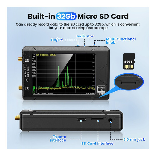 Analizador De Espectro Pantalla De 100 Khz A 5,3 Ghz