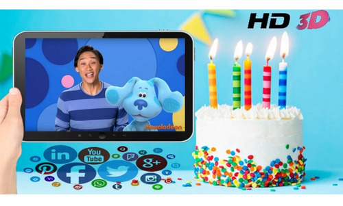 Vídeo Invitación Cumpleaños Las Pista De Blue Efectos 3d Hd