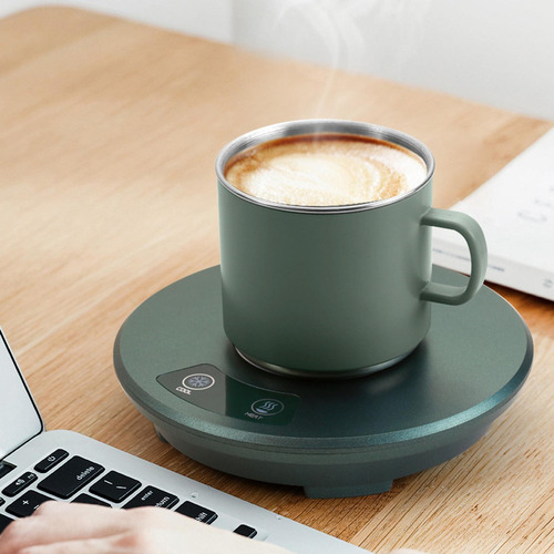 . 2 En 1 Café Té Bebidas Taza Calentador O Enfriador Verde