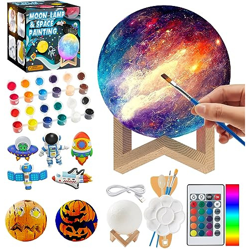 Pinta Tu Propia Lámpara De Luna, Regalos De Halloween,...