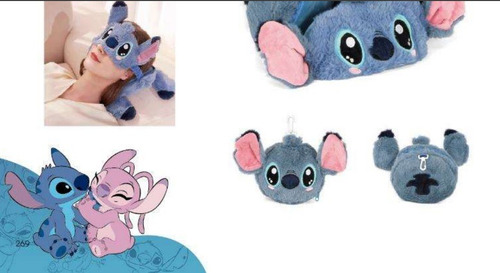 Almofada Mascara De Dormir P/ Viagem Stitch Original Disney