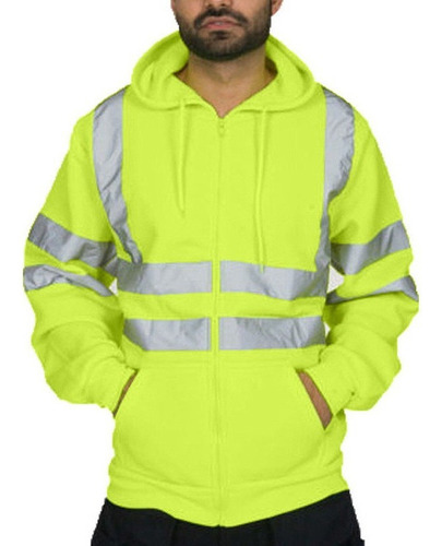 Sudadera Con Capucha Seguridad Alta Visibilidad Para Hombre