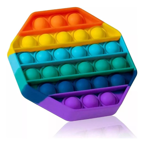Juego Pop-it Multicolor Antiestrés Octágono  (fidget Toy)