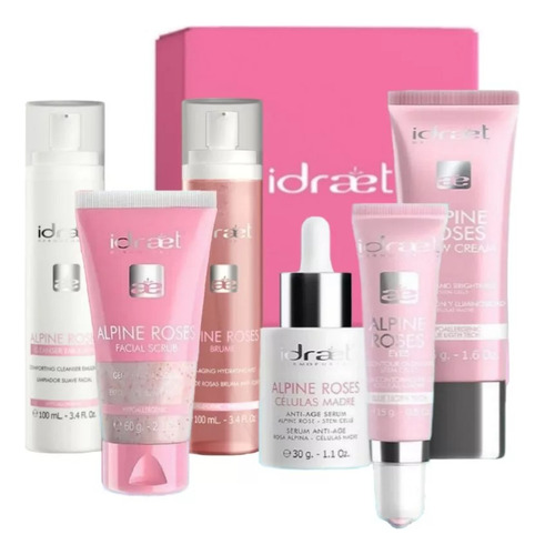 Kit Alpine Roses X6 Rutina Facial Completa Idraet