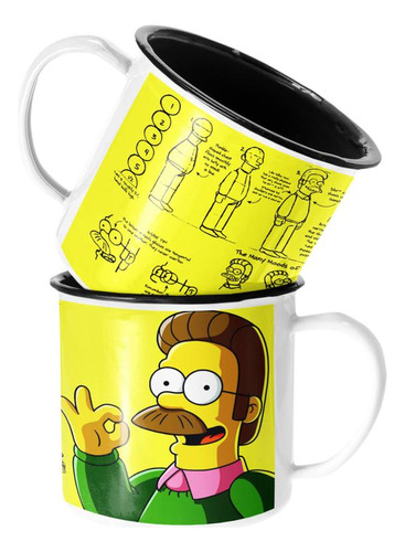 Taza Enlozada Lechera Ned Flanders Los Simpson