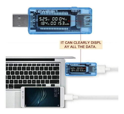Imagen 4 de 5 de Usb Tester Medidor Voltaje Y Corriente Probador Arduino