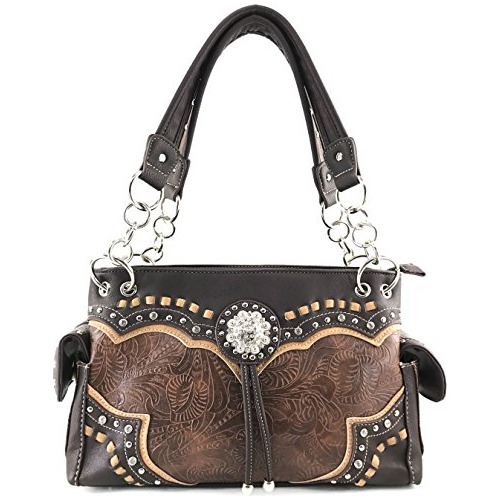 Justin West Western Herramienta Rhinestone Concho Sryi4