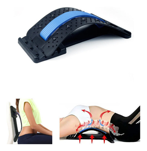 Masajeador Estirador Lumbar Ajustable Alivia Dolor Espalda 1