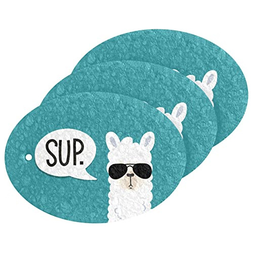 Llama Sup Alpaca Con Gafas De Sol Esponjas Esponja Para Plat