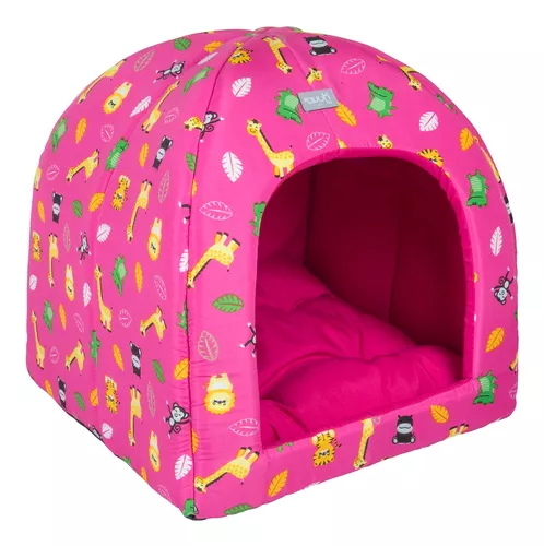 Cama Pet 2X1 Casinha Cabana Toca Cães Gato Almofada Xadrez em Promoção na  Americanas