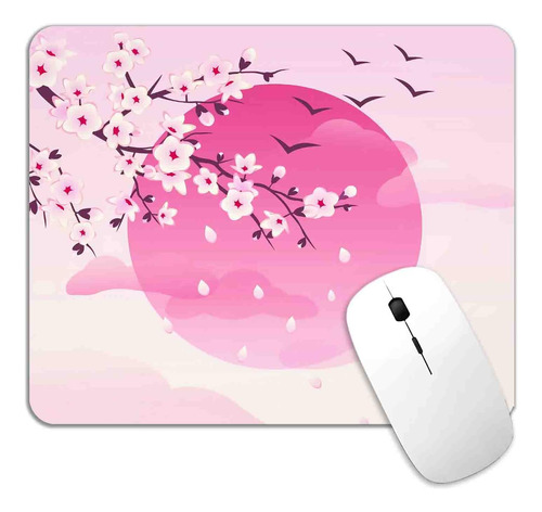 Mouse Pad Antideslizante De Superficie Suave Lavable Rosa