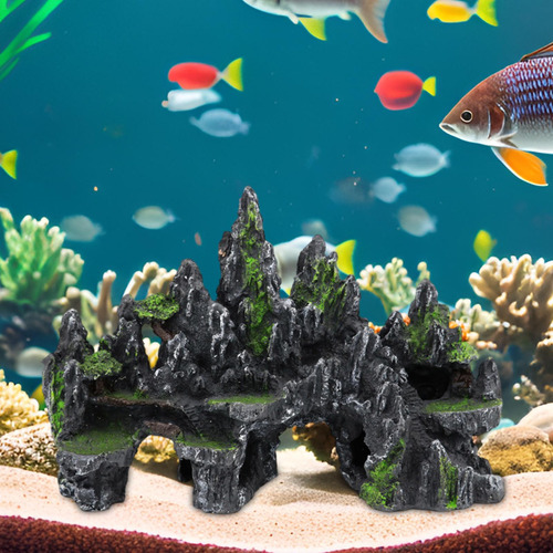 Decoración De Pecera Con Rocas Para Acuario, Fondo