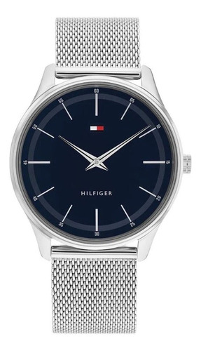 Reloj Tommy Hilfiger Para Hombre De Acero 1710468 Color de la malla Plateado Color del bisel Plateado Color del fondo Plata