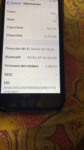 iPhone 7 64 G. Usado Impecable