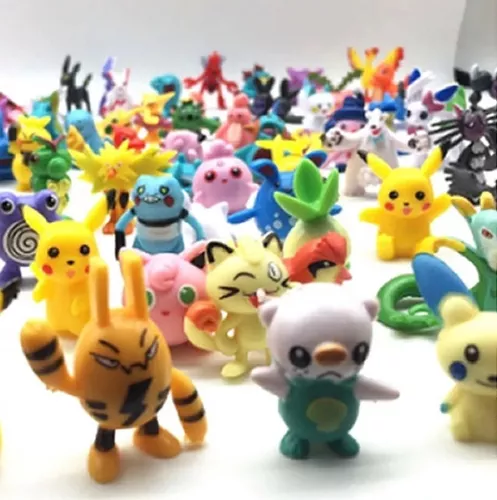 Pokémon Kit 48 Miniaturas Brinquedo Coleção Brincar Divertir