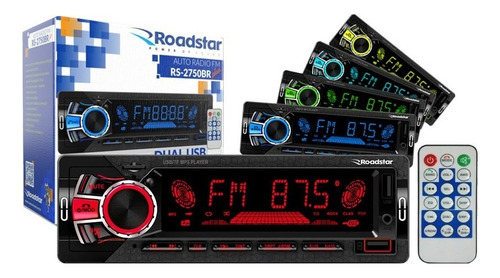 Radio Automotivo Roadstar Rs-2751br Bluetooth Usb Aux Sd Fm